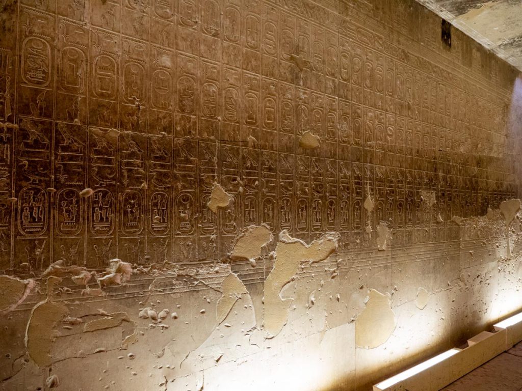 Egypt, Abydos – Temple of Sety I – Gallery of the King’s lists High-Quality Images & Videos The MCA Collection