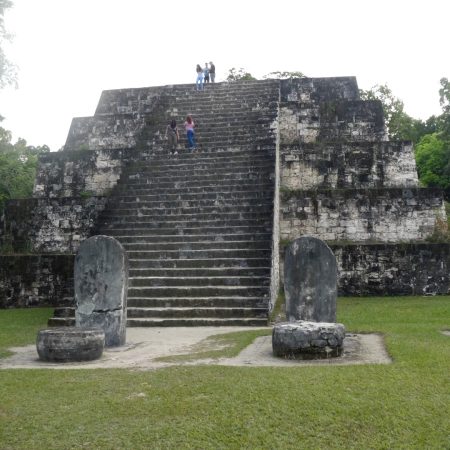 Guatemala, Peten Flores Tikal, Pyramid complex R Guatemala, Peten Flores Tikal, Pyramid complex R
