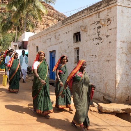 India, Karnataka, Badami - Wedding procession