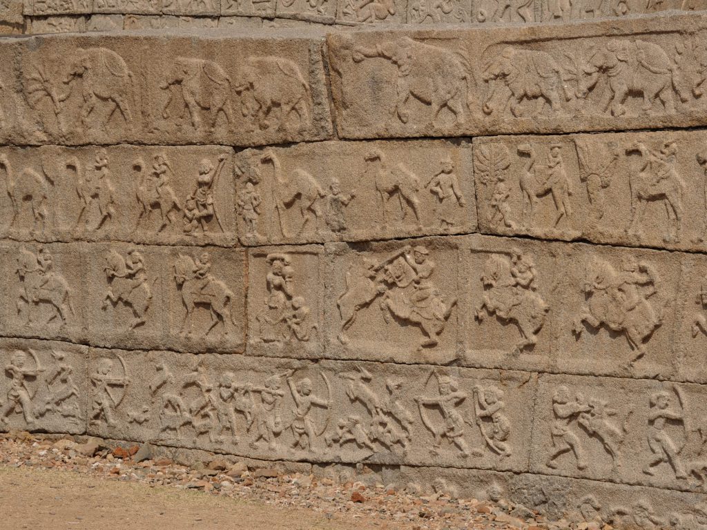 India, Karnataka, Hampi – Mahanavami Dibba(Stone Platform)reliefs High-Quality Images & Videos The MCA Collection