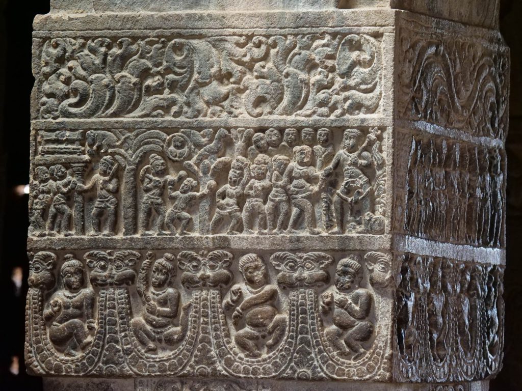 India, Karnataka, Pattadkal, Kasi Virupaksha Temple reliefs High-Quality Images & Videos The MCA Collection