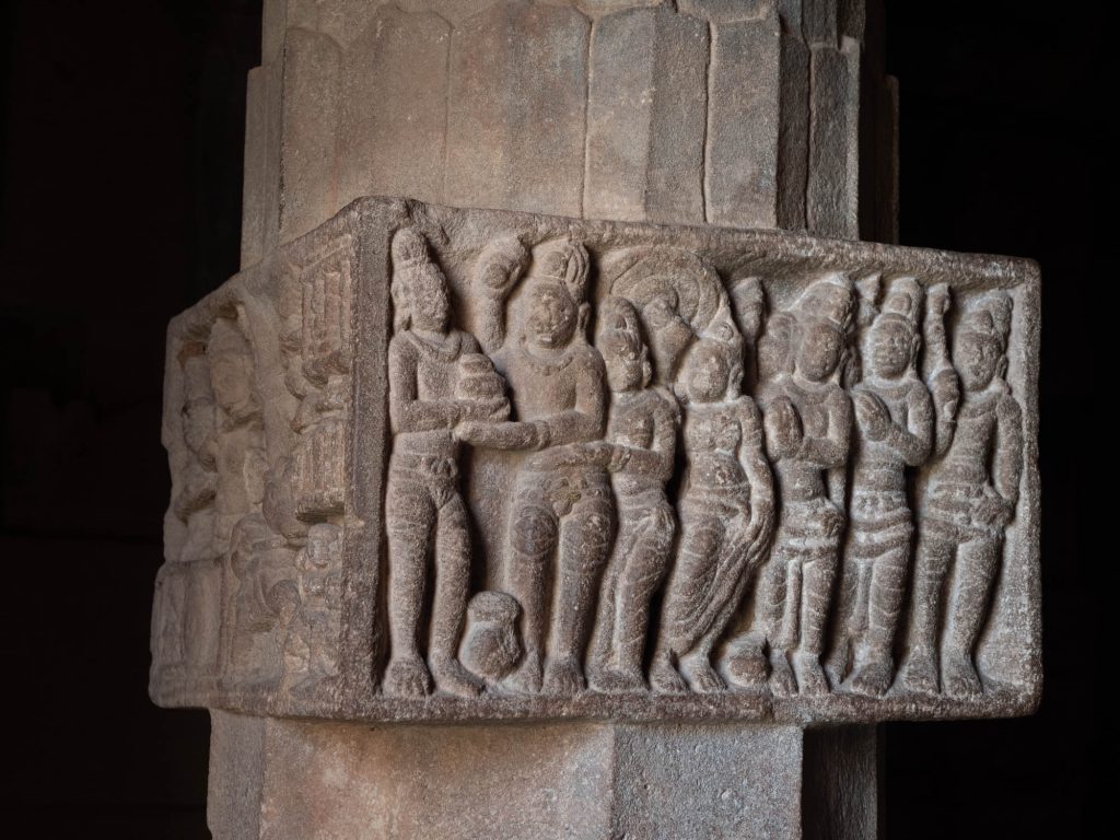 India, Karnataka, Pattadkal, Kasi Visvesvara Temple reliefs High-Quality Images & Videos The MCA Collection