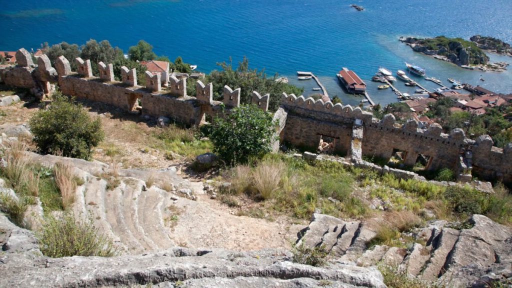 Turkey, Antalya, Simena (Kalekoy) Greek theatre High-Quality Images & Videos The MCA Collection