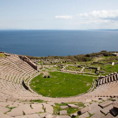 Turkey, Canakkale, Assos - Greek Theatre