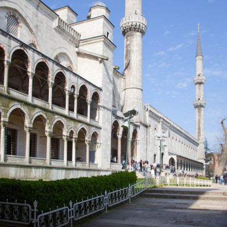 Turkey, Marmara, Istanbul, Sultan Ahmed Mosque (Blue mosque) – eastern entrance Turkey, Marmara, Istanbul, Sultan Ahmed Mosque (Blue mosque) - eastern entrance