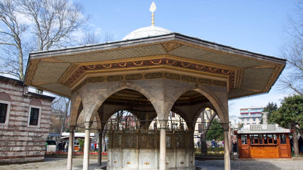 Turkey, Marmara, Istanbul, fountain (Shadrivan) in front of Hagia Sophia High-Quality Images & Videos The MCA Collection
