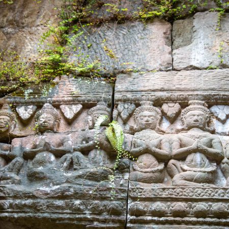 Cambodia, Angkor, Preah Khan Temple reliefs (00:02:03)