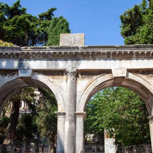 Croatia, Pula, Twin Gate Roman High-Quality Images & Videos The MCA Collection
