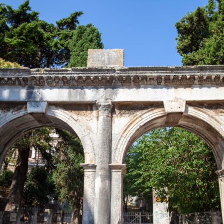 Croatia, Pula, Twin Gate Roman