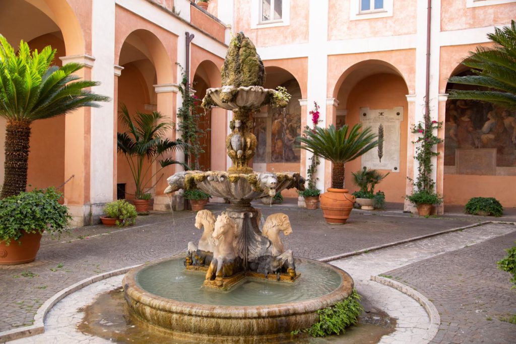 Italy, Rome – Basilica of Saints Cosmus and Damian – fountain Italy, Rome – Basilica of Saints Cosmus and Damian – fountain High-Quality Images & Videos The MCA Collection