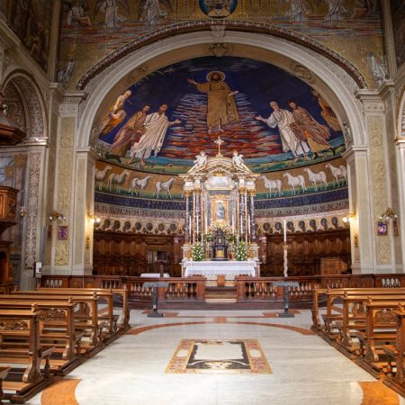 Italy, Rome - Basilica of Saints Cosmus and Damian - nave