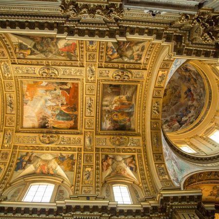 Italy, Rome, Church of Saint Andrew of the Valley- ceiling Italy, Rome, Church of Saint Andrew of the Valley- ceiling