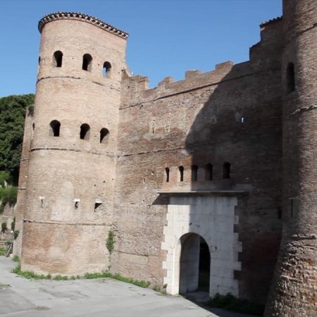 Italy, Rome, Roman gate, Porta Asinaria (00:01:11)