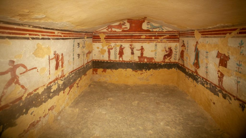 Italy, Tarquinia, Etruscan Monterozzi necropolis (00:03:48) High-Quality Images & Videos The MCA Collection