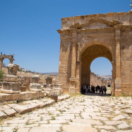 Jordan, Jerash - Roman Tetrapylon (North)