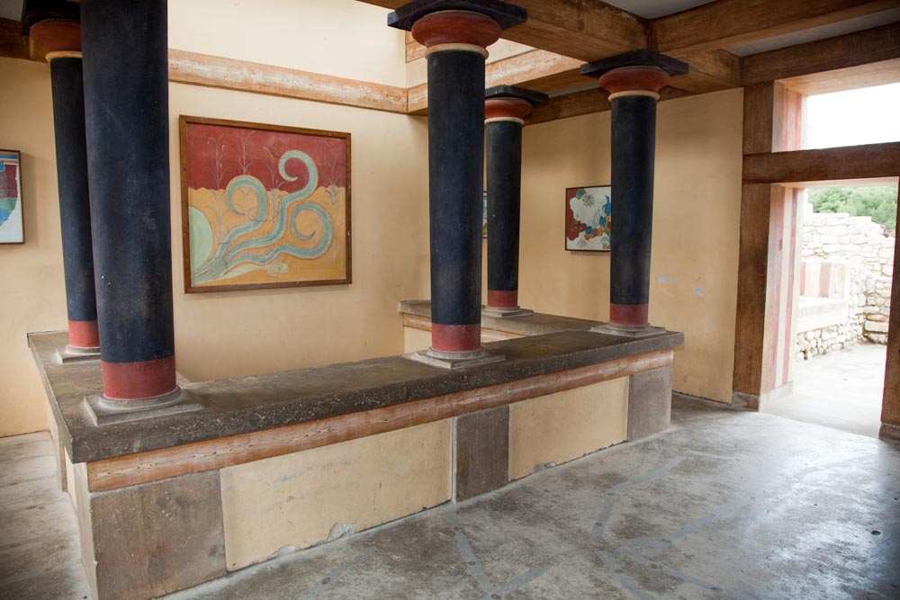 Greece, Crete, Knossos – Minoan hall of the frescoes High-Quality Images & Videos The MCA Collection