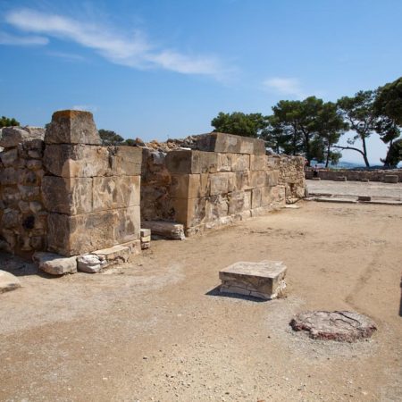 Greece, Crete, Phaistos Minoan palace - Corridor to the central court