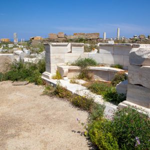 Greece, Delos Island, Exedra Greece, Delos Island, Exedra High-Quality Images & Videos The MCA Collection