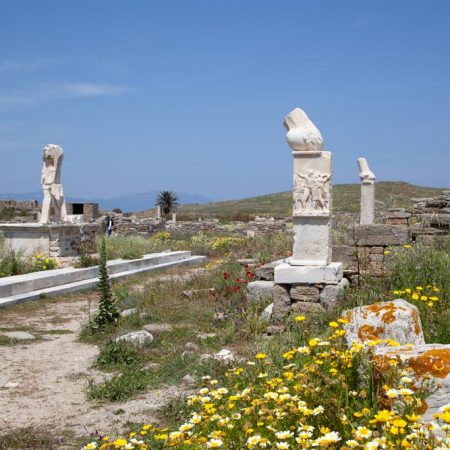 Greece, Delos Island, Exedra of Dionysus