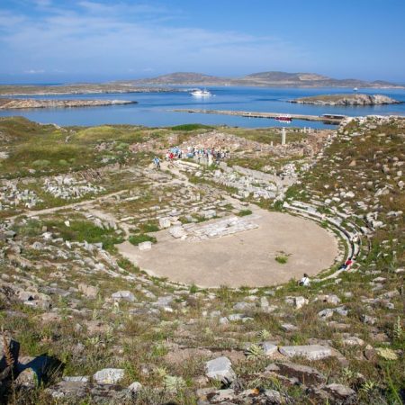 Greece, Delos Island, Greek theatre