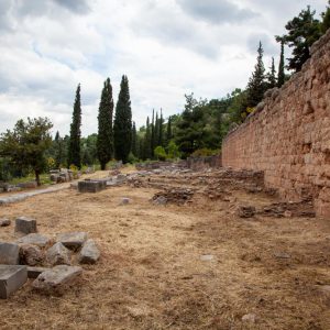 Greece, Delphi, West stoa of the Aetolians High-Quality Images & Videos The MCA Collection