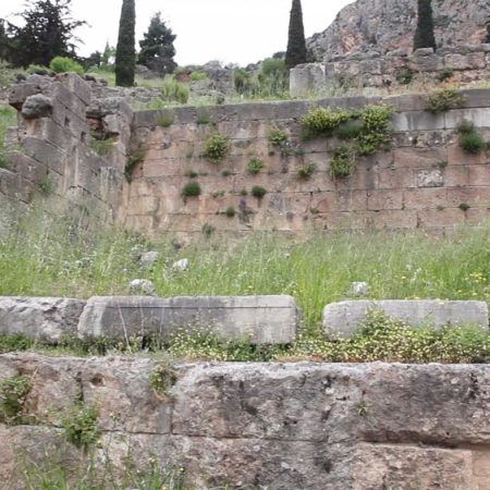 Greece, Delphi, monument Offering of crateros