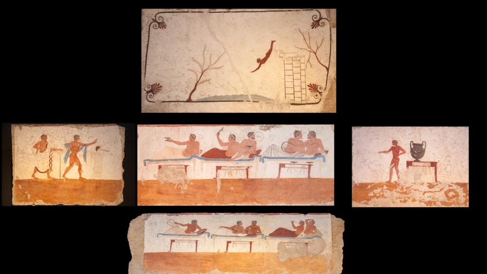 Italy, Paestum – Tomb of the Diver and paintings from Lucanian period (00:04:10) High-Quality Images & Videos The MCA Collection