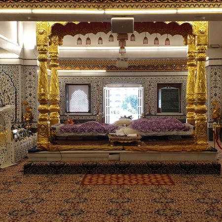 India, Karnataka - Bidar, Sikh Guru Nanak Jhira Sahib religious shrine (00:03:10)