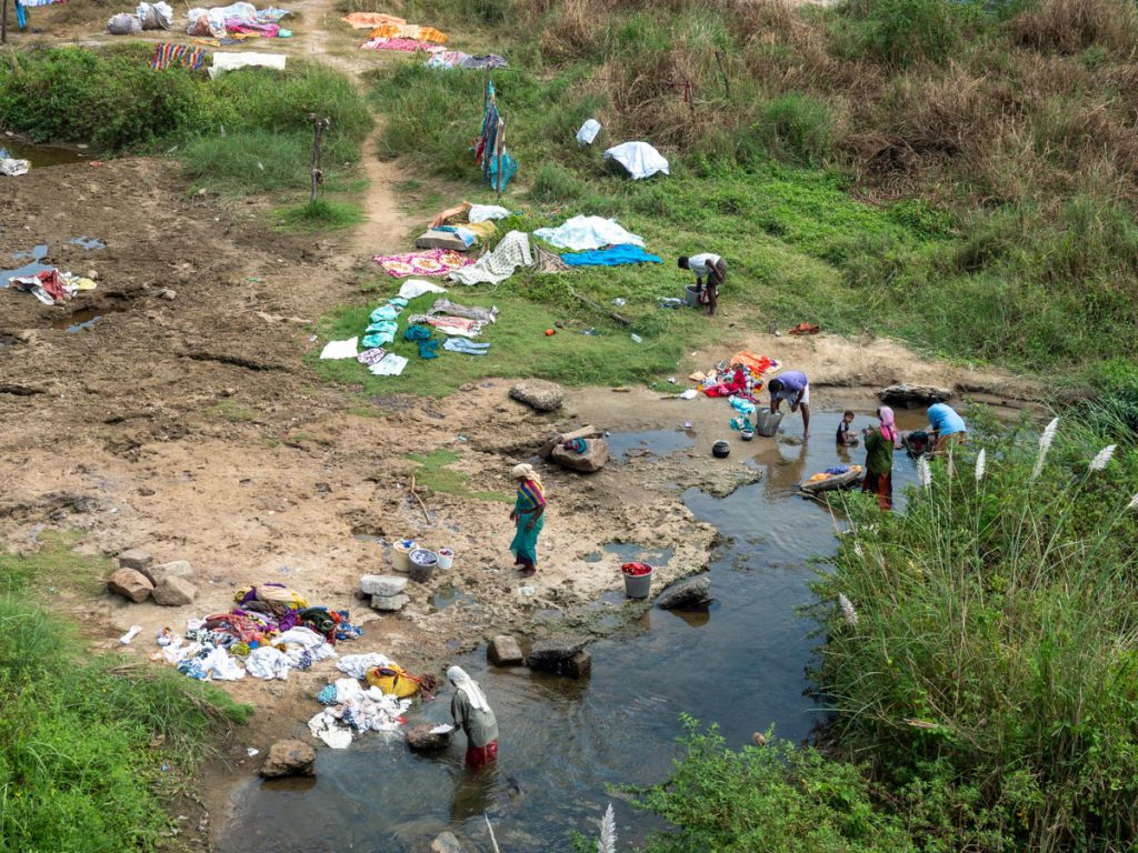 India, Tamil Nadu – Traditional – Laundry in the river High-Quality Images & Videos The MCA Collection