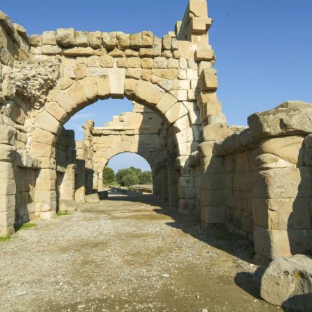 Italy, Sicily - Ancient Tyndaris - Propylaeum