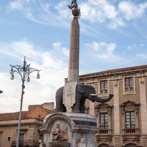 Italy, Sicily – Catania Fountain of the Elephant High-Quality Images & Videos The MCA Collection
