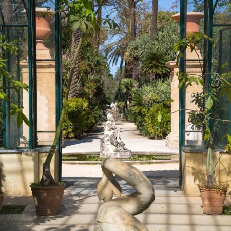 Italy, Sicily - Palermo, Botanical gardens view