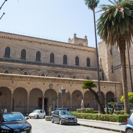 Italy, Sicily – Palermo, Monreale Cathedral -facade Italy, Sicily - Palermo, Monreale Cathedral -facade