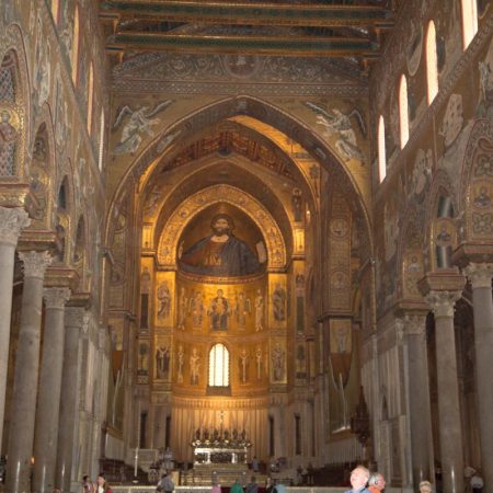 Italy, Sicily – Palermo, Monreale Cathedral -nave Italy, Sicily - Palermo, Monreale Cathedral -nave
