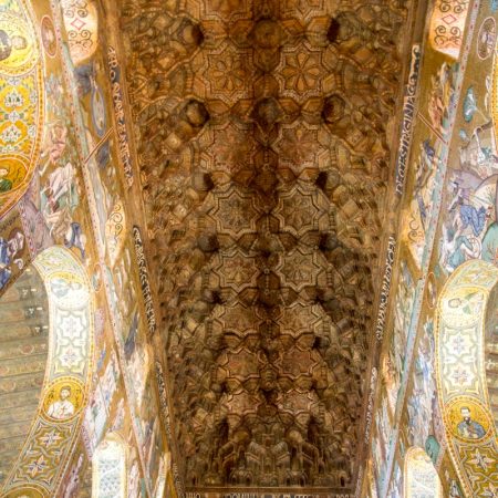 Italy, Sicily – Palermo, Palazzo dei Normanni (Royal Palace of Palermo)-Palatine Chapel-ceiling Italy, Sicily - Palermo, Palazzo dei Normanni (Royal Palace of Palermo)-Palatine Chapel-ceiling