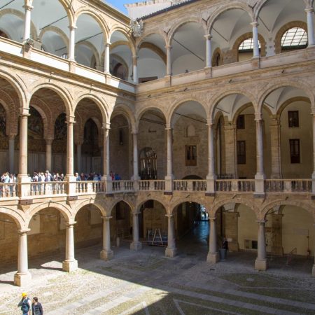 Italy, Sicily – Palermo, Palazzo dei Normanni (Royal Palace of Palermo)- Courtyard (00:02:26) Italy, Sicily - Palermo, Palazzo dei Normanni (Royal Palace of Palermo)- Courtyard (00:02:26)