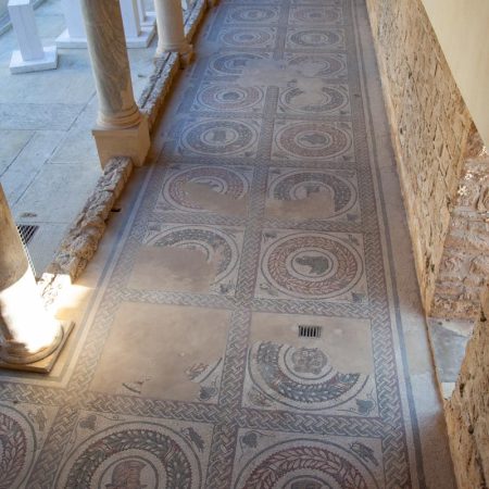 Italy, Sicily - Roman Villa - Villa Romana del Casale - Colonnade Peristyle (00:00:51)
