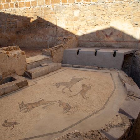 Italy, Sicily - Roman Villa - Villa Romana del Casale - Latrine (00:00:20)