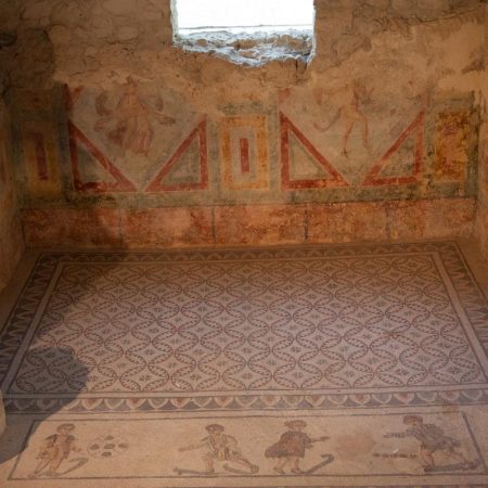 Italy, Sicily - Roman Villa - Villa Romana del Casale - Alcove of the Dominus (00:00:28)