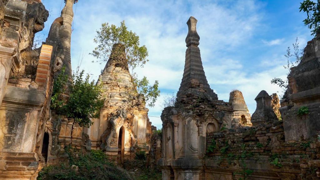 Myanmar, Inle Lake – Indein – Ancient Shwe Inn Thein pagodas (00:03:05) High-Quality Images & Videos The MCA Collection