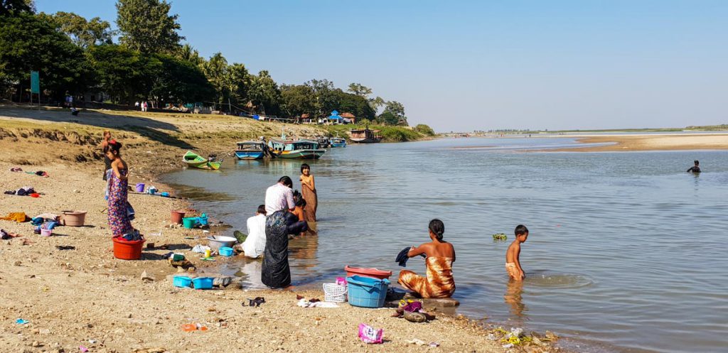 Myanmar, Mingun – traditional – Laundry High-Quality Images & Videos The MCA Collection