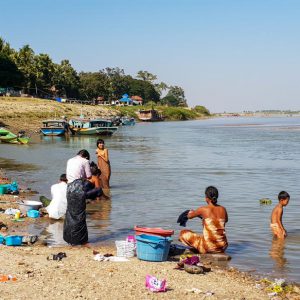 Myanmar, Mingun – traditional – Laundry High-Quality Images & Videos The MCA Collection