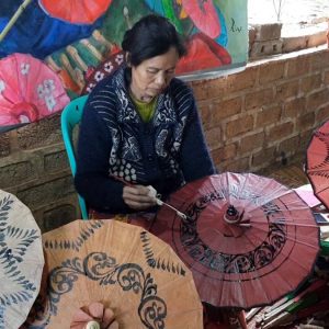 Myanmar, Pindaya – traditional – Umbrella production High-Quality Images & Videos The MCA Collection