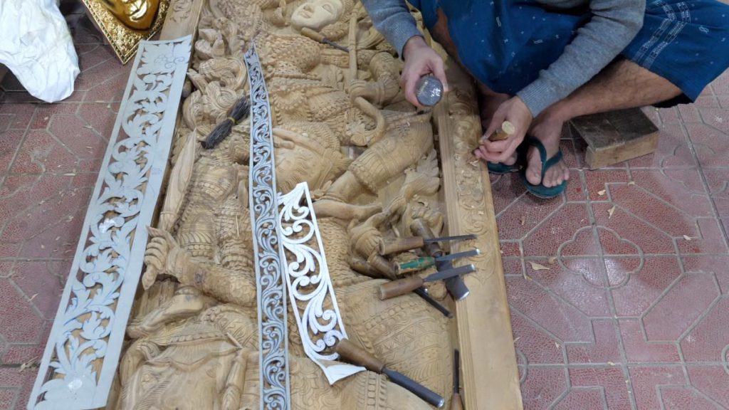 Myanmar, traditional -Sculpture and engarving in wood High-Quality Images & Videos The MCA Collection