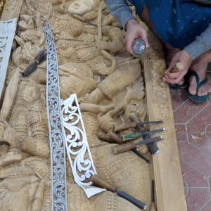 Myanmar, traditional -Sculpture and engarving in wood High-Quality Images & Videos The MCA Collection