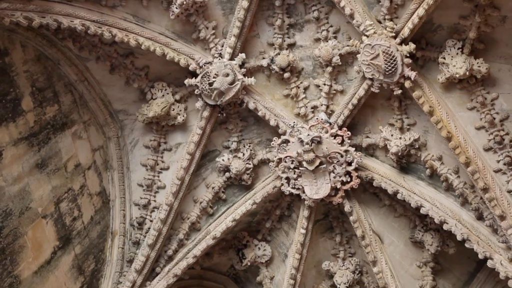 Portugal,  Batalha Monastery – Unfinished Chapel – Ceiling (00:01:05) High-Quality Images & Videos The MCA Collection