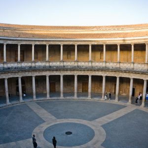 Spain,  Alhambra, Courtyard in Palace of Carlos V High-Quality Images & Videos The MCA Collection