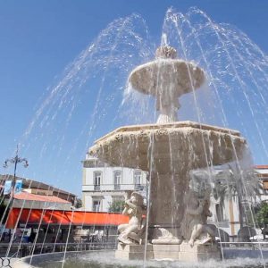 Spain,  Merida, Fountain in Plaza de España (00:01:25) High-Quality Images & Videos The MCA Collection