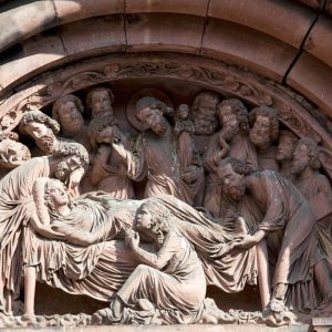 France, Strasbourg Cathedral – Tympanum – Dormition of Our Lady (00:00:15) High-Quality Images & Videos The MCA Collection