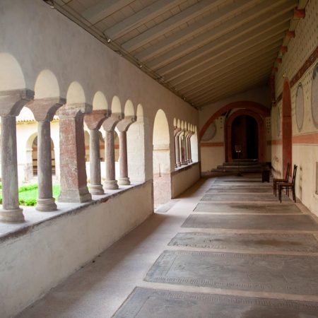 France, Strasbourg, Saint Pierre le-Jeune church  - Cloister (00:00:40)
